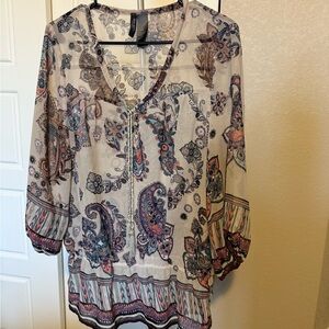Bisou Bisou Multicolor Paisley Top
